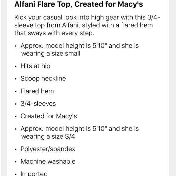 Alfani Top - Picture 3 of 4